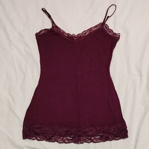 Eyeshadow Plum Lace-Trim Cami